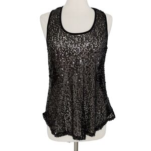 *Xhilaration Sequin Tank Top Black XL
